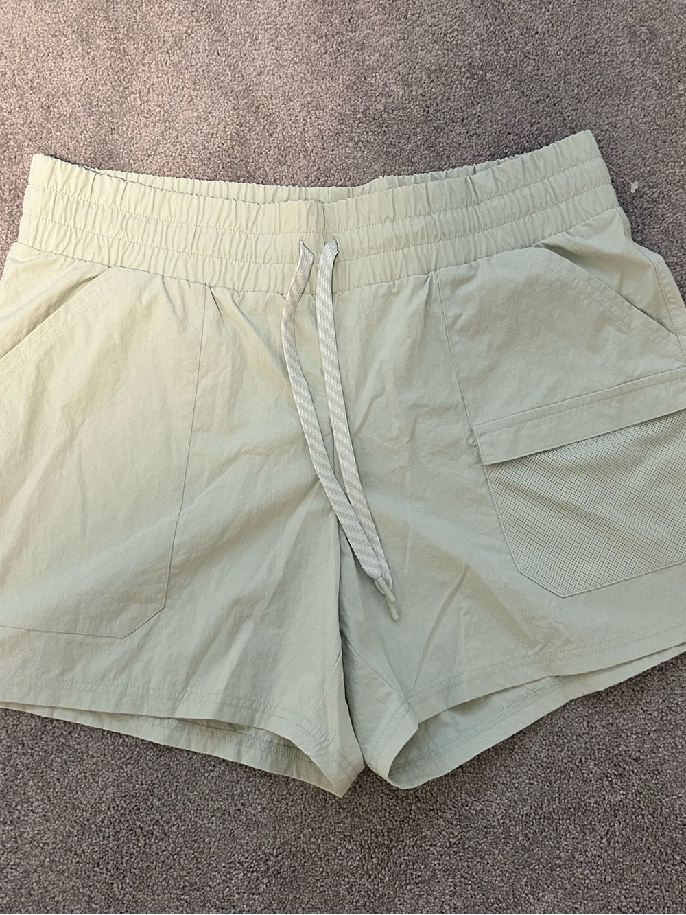Women's Light Sage Athletic Drawstring Shorts